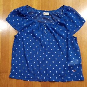 Hollister Polka Dot Women's Top Large
